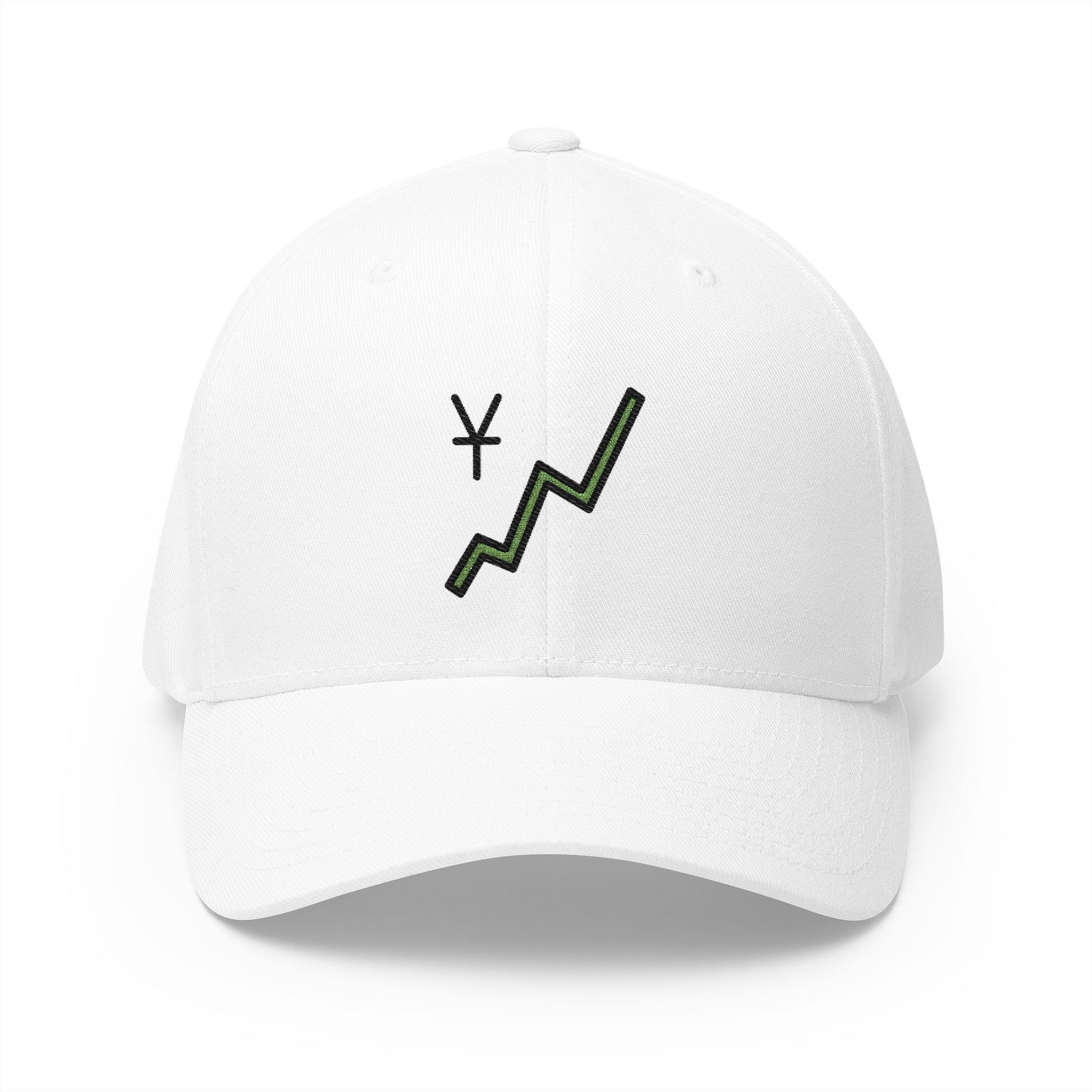 Chart Increasing With Yen Emoji White Cap – Premium by Capmoji