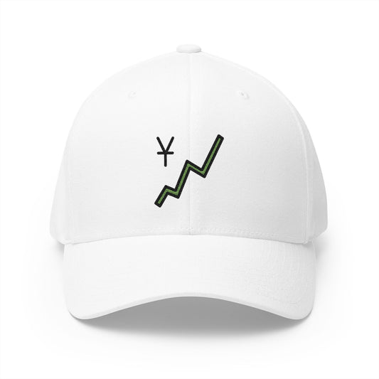 Chart Increasing With Yen Emoji White Cap – Premium by Capmoji