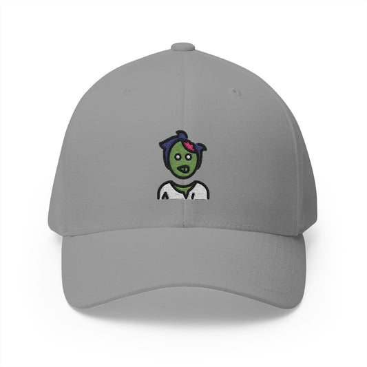 Man Zombie Emoji Grey Cap – Premium by Capmoji