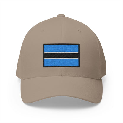 Flag: Botswana Emoji Khaki Cap – Premium by Capmoji