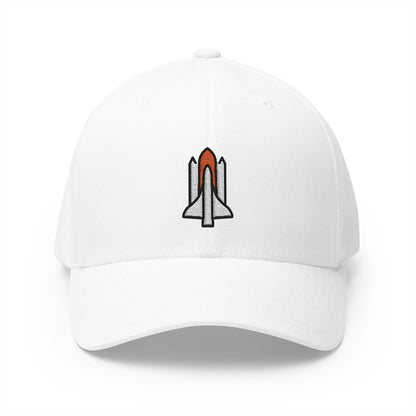 Space Shuttle Emoji White Cap – Premium by Capmoji
