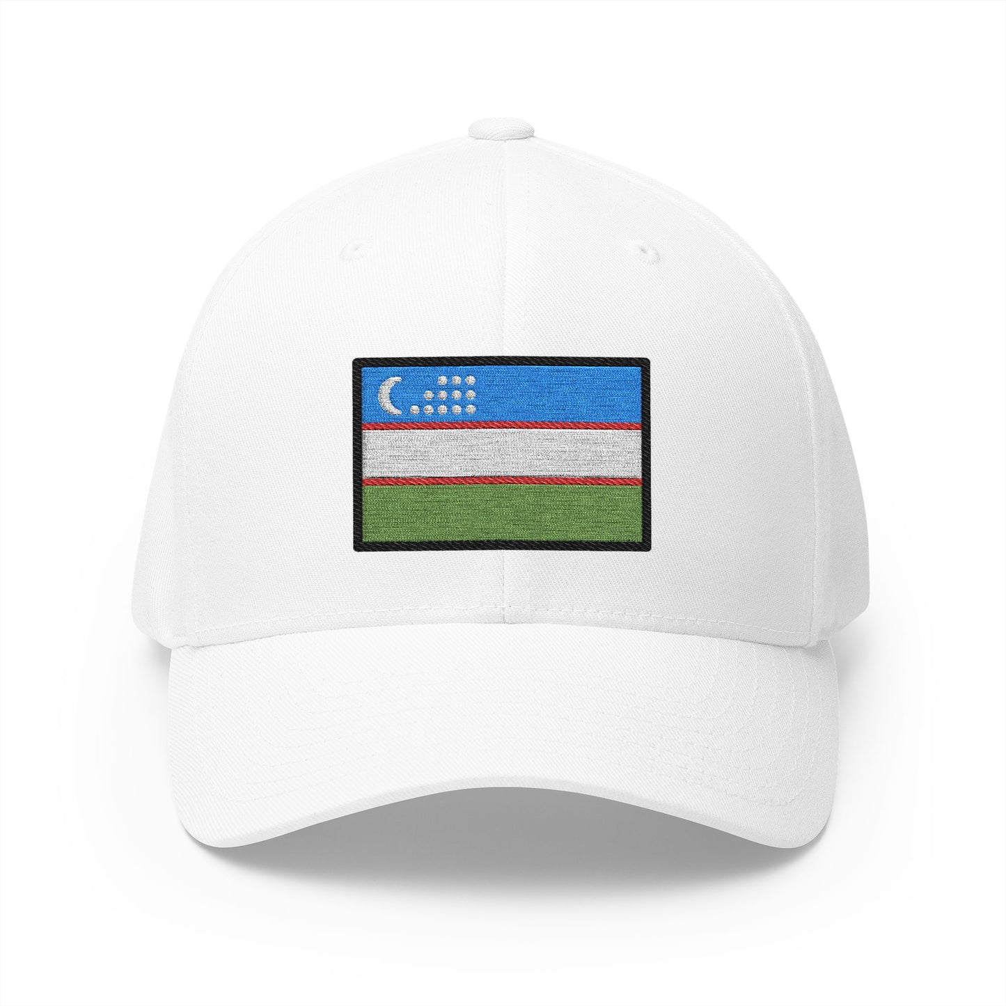 Flag: Uzbekistan Emoji White Cap – Premium by Capmoji