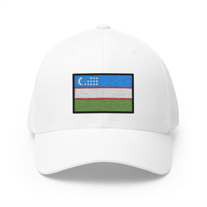 Flag: Uzbekistan Emoji White Cap – Premium by Capmoji
