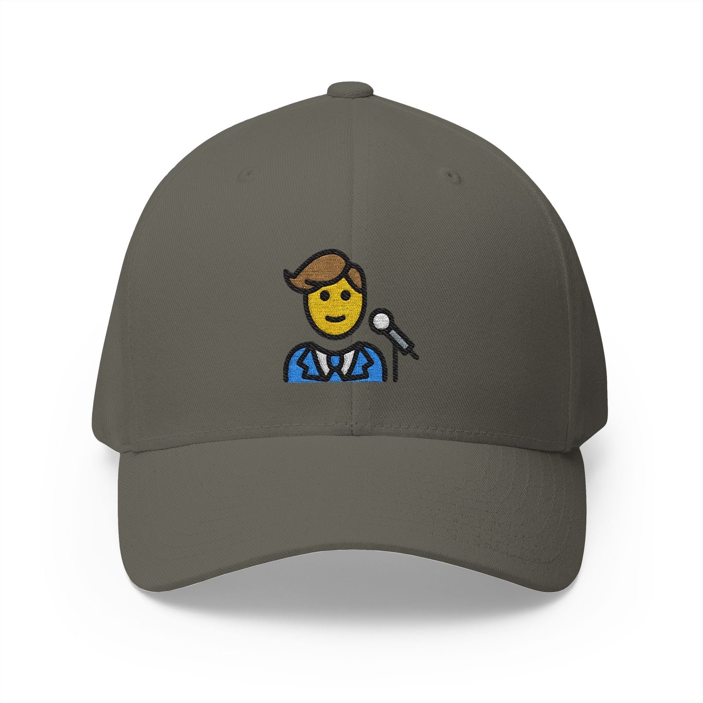 Man Singer Emoji Olive Cap – Premium by Capmoji