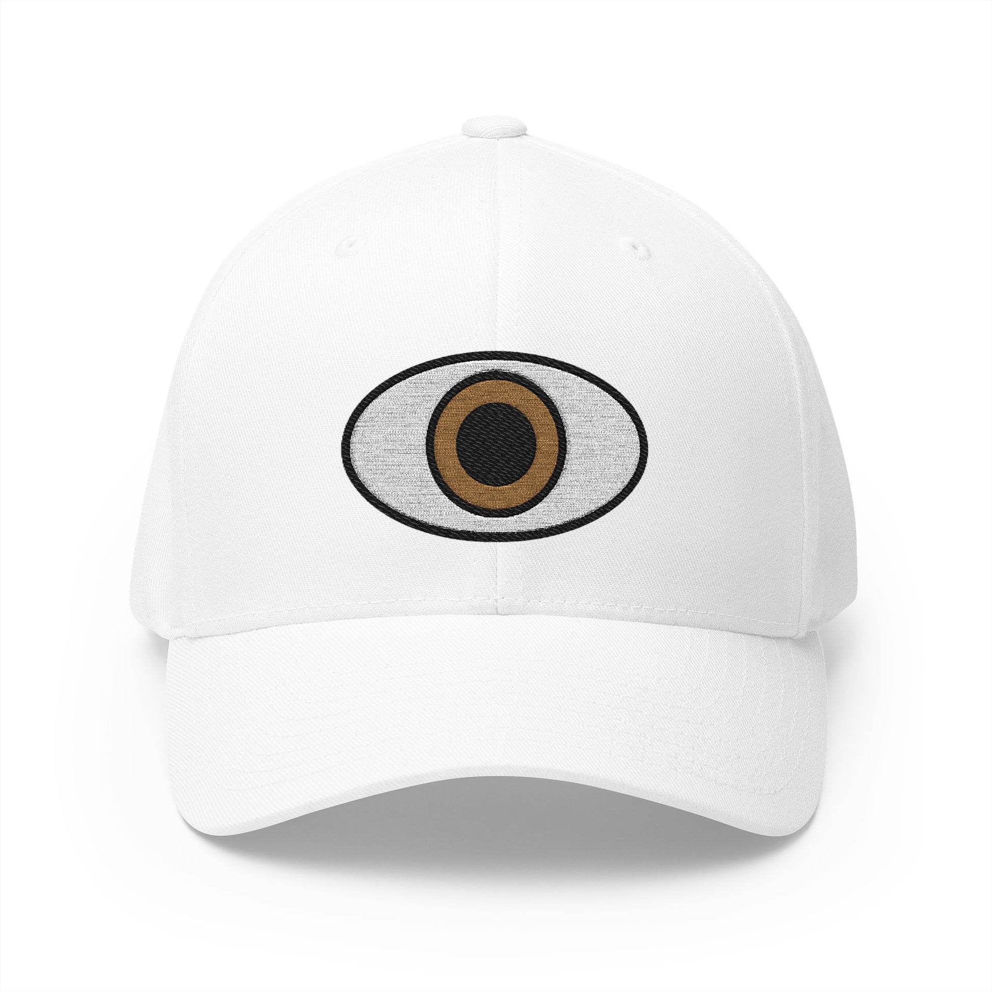 Eye Emoji White Cap – Premium by Capmoji
