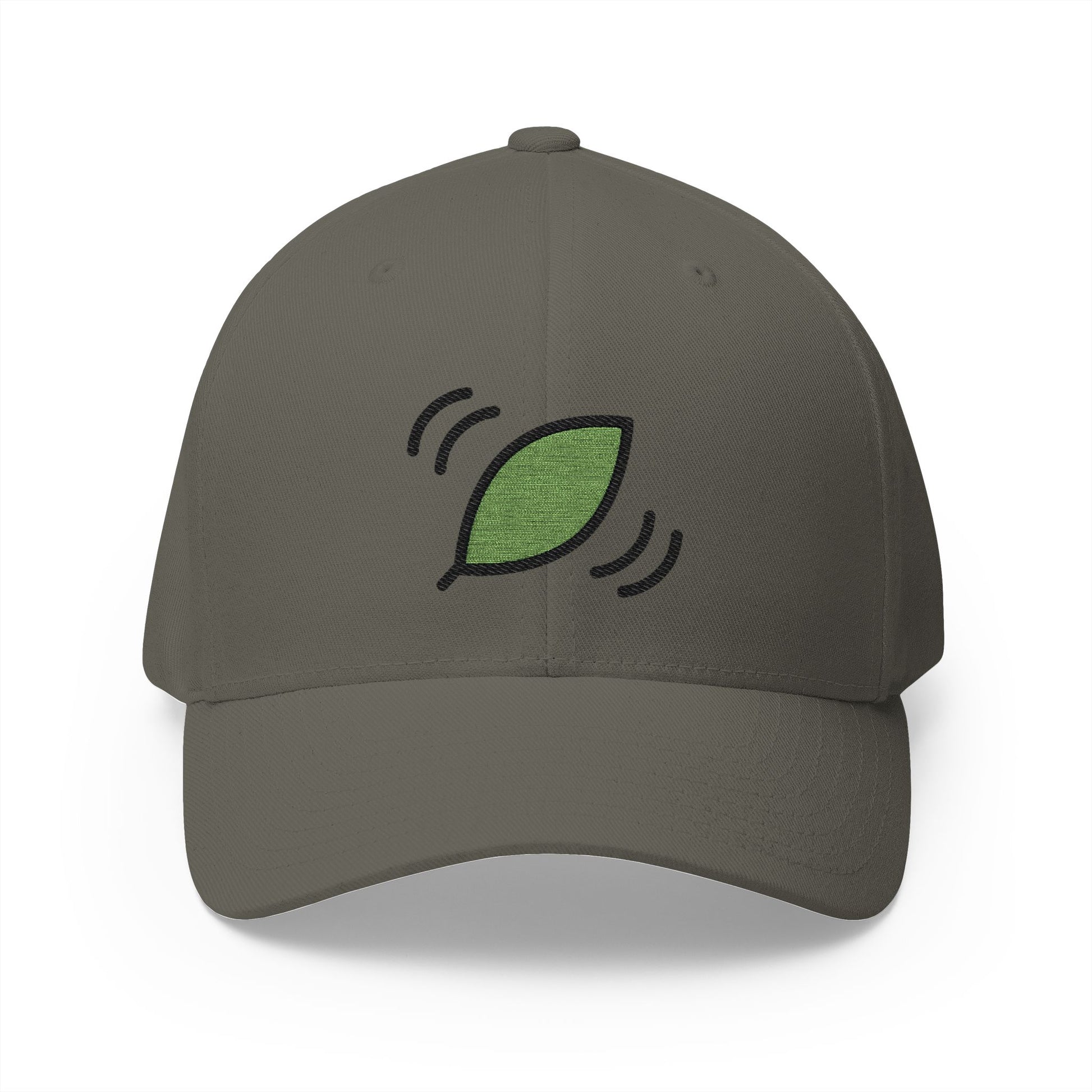 Leaf Fluttering In Wind Emoji Olive Cap – Premium by Capmoji