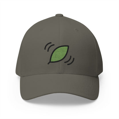 Leaf Fluttering In Wind Emoji Olive Cap – Premium by Capmoji