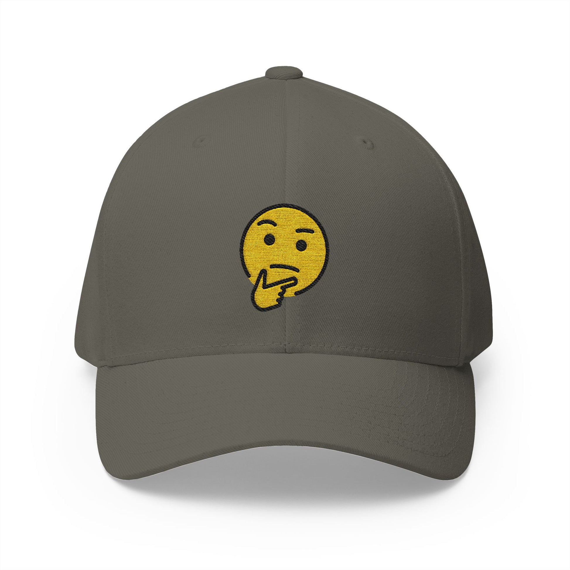 Thinking Face Emoji Olive Cap – Premium by Capmoji