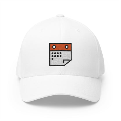 Spiral Calendar Emoji White Cap – Premium by Capmoji