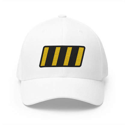 Warning Strip Emoji White Cap – Premium by Capmoji