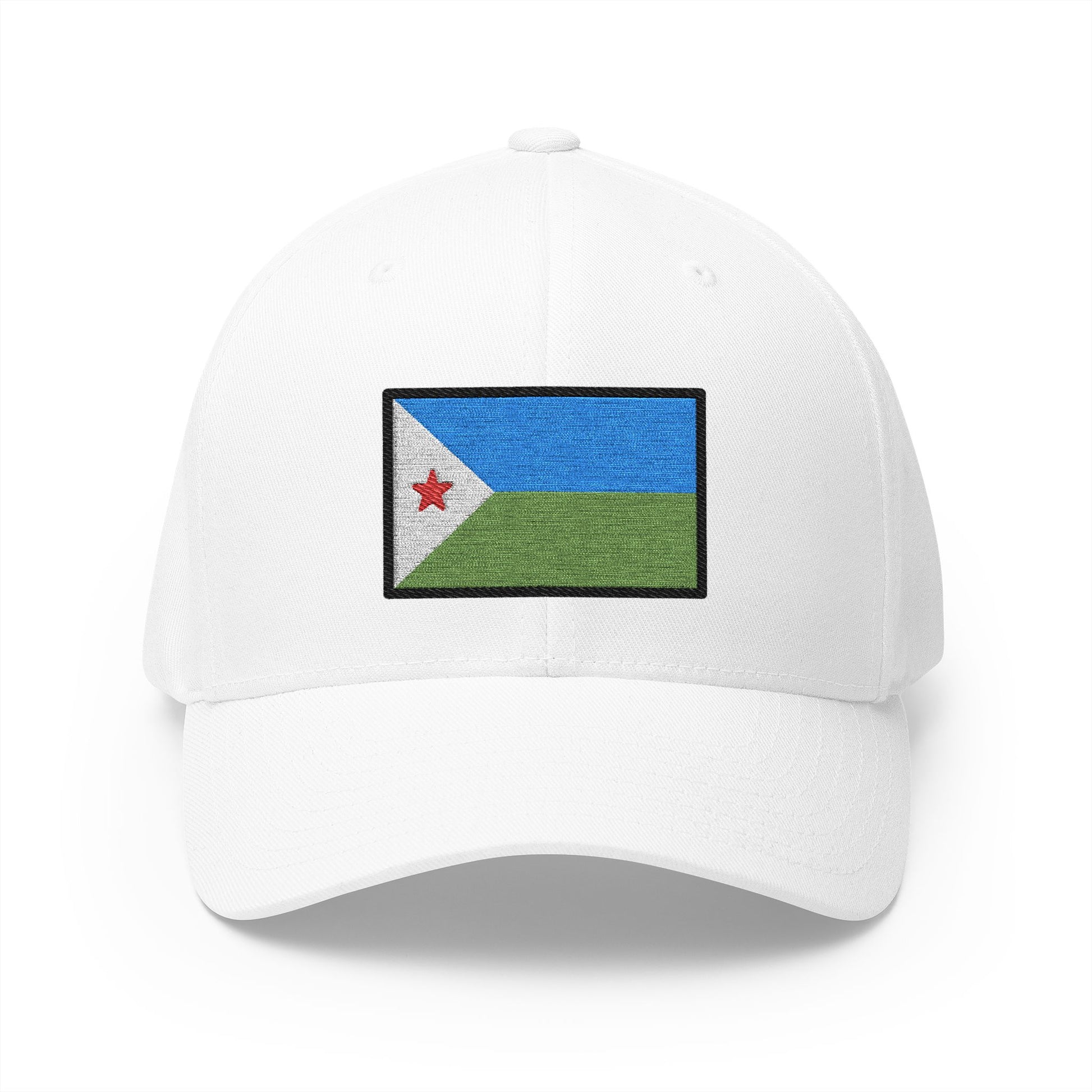 Flag: Djibouti Emoji White Cap – Premium by Capmoji