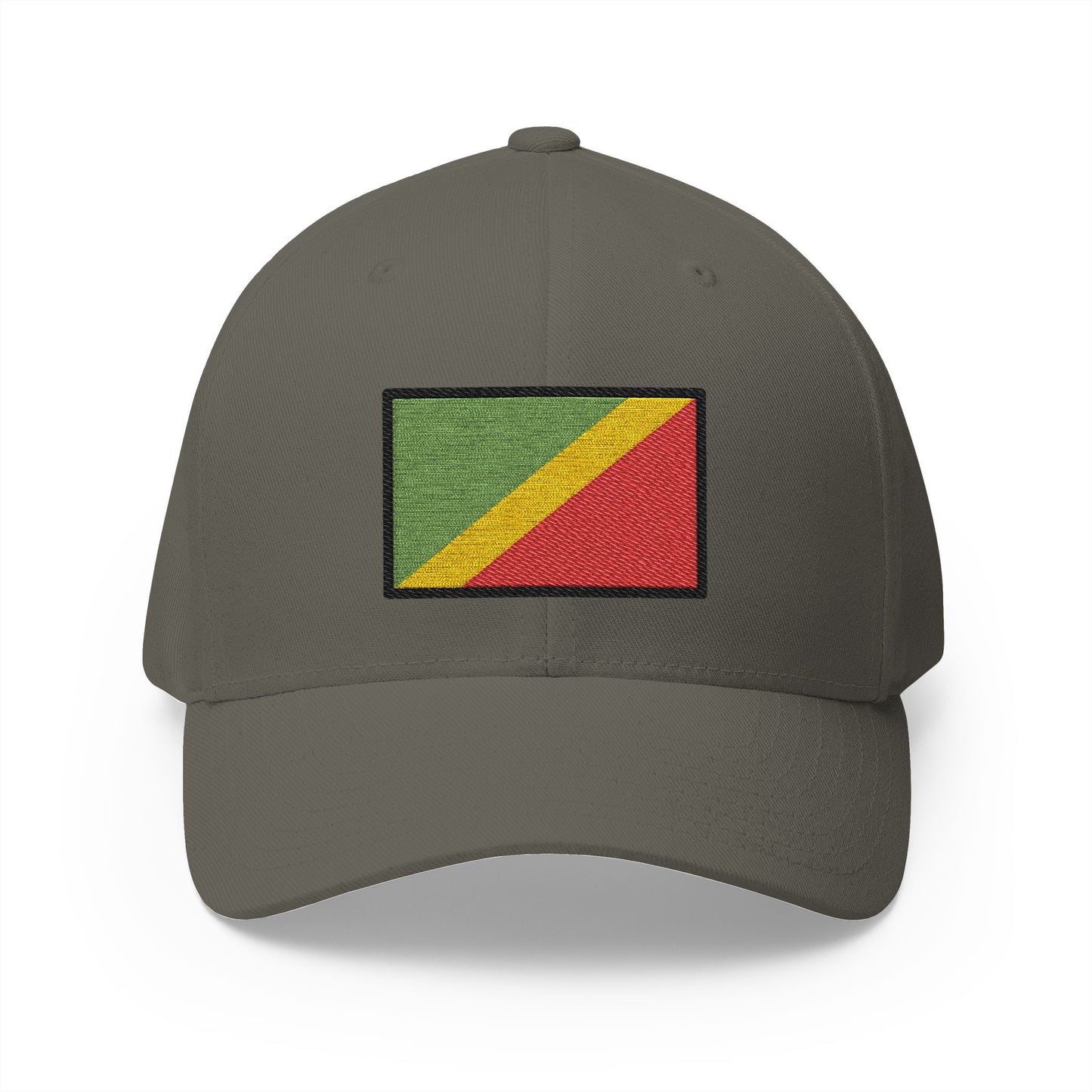 Flag: Congo - Brazzaville Emoji Olive Cap – Premium by Capmoji