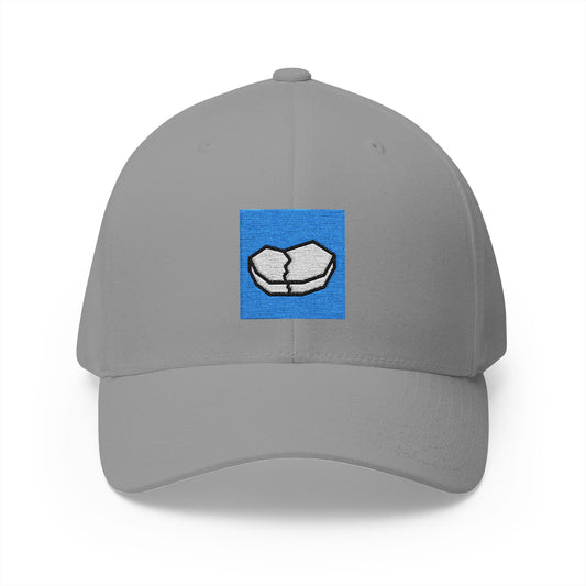 Floating Ice Broken Emoji Grey Cap – Premium by Capmoji