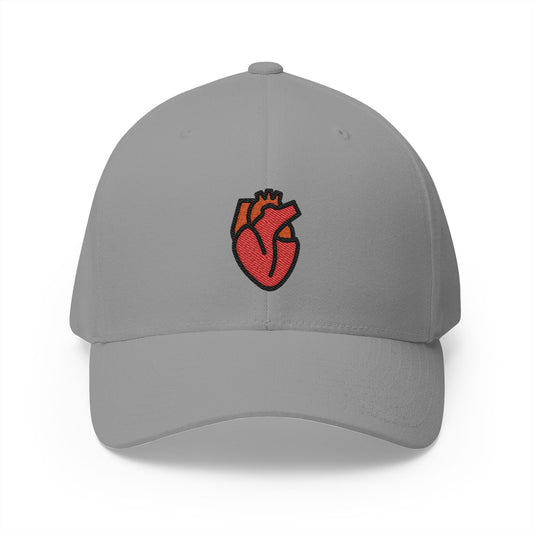 Anatomical Heart Emoji Grey Cap – Premium by Capmoji