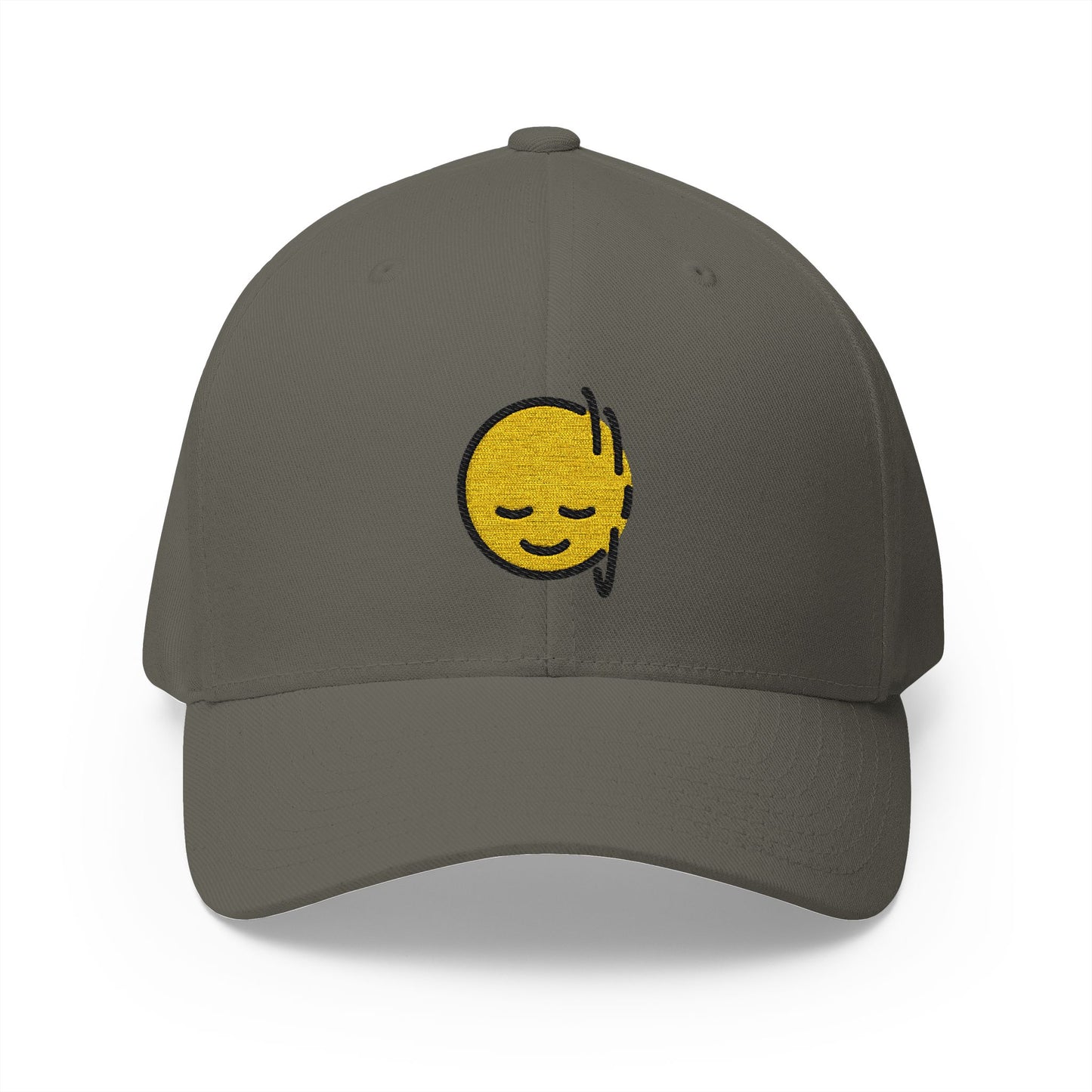 Head Shaking Vertically Emoji Olive Cap – Premium by Capmoji