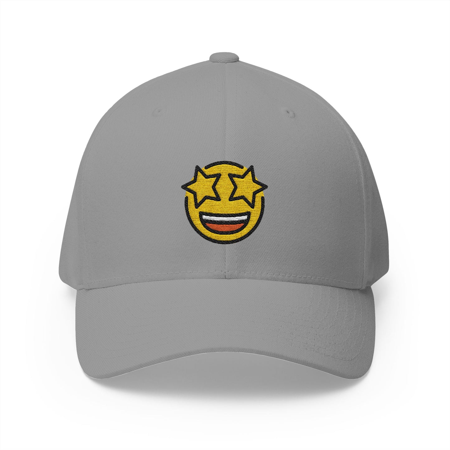 Star-Struck Emoji Grey Cap – Premium by Capmoji