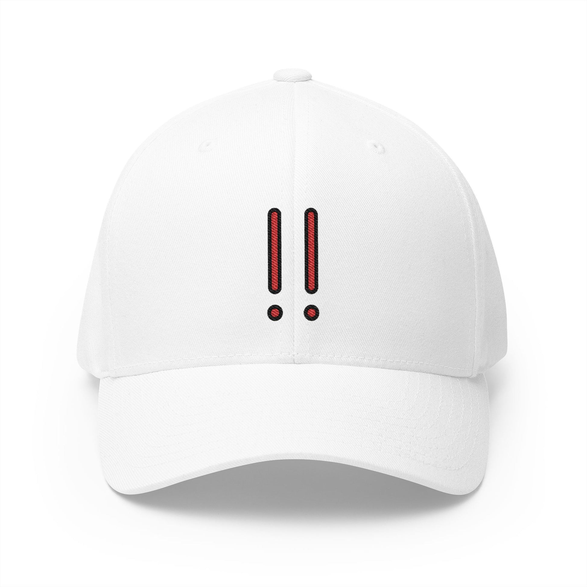 Double Exclamation Mark Emoji White Cap – Premium by Capmoji