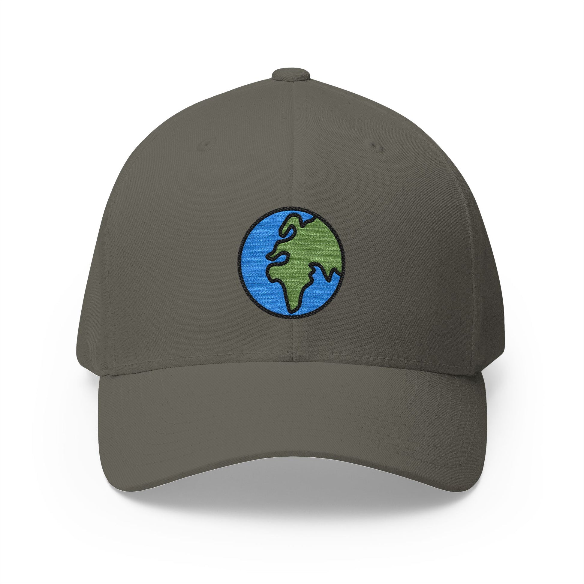 Globe Showing Europe-Africa Emoji Olive Cap – Premium by Capmoji