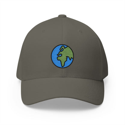 Globe Showing Europe-Africa Emoji Olive Cap – Premium by Capmoji
