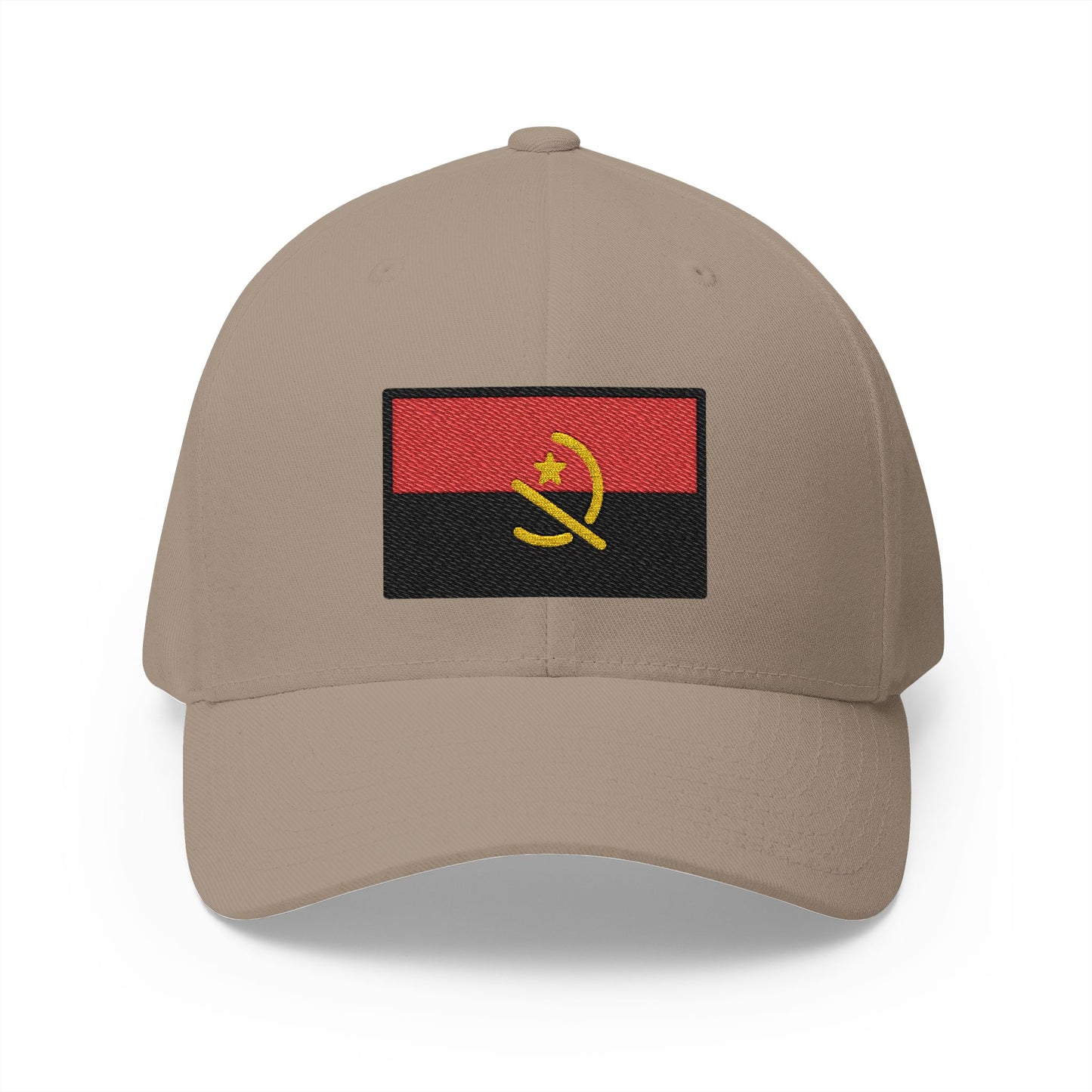 Flag: Angola Emoji Khaki Cap – Premium by Capmoji