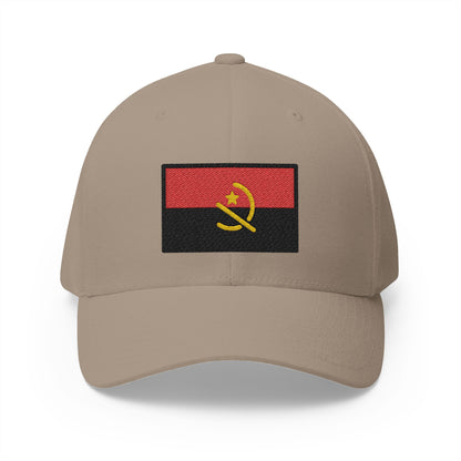 Flag: Angola Emoji Khaki Cap – Premium by Capmoji