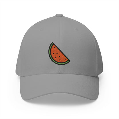 Watermelon Emoji Grey Cap – Premium by Capmoji