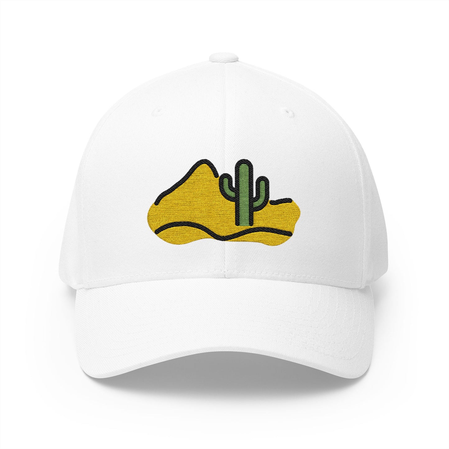 Desert Emoji White Cap – Premium by Capmoji
