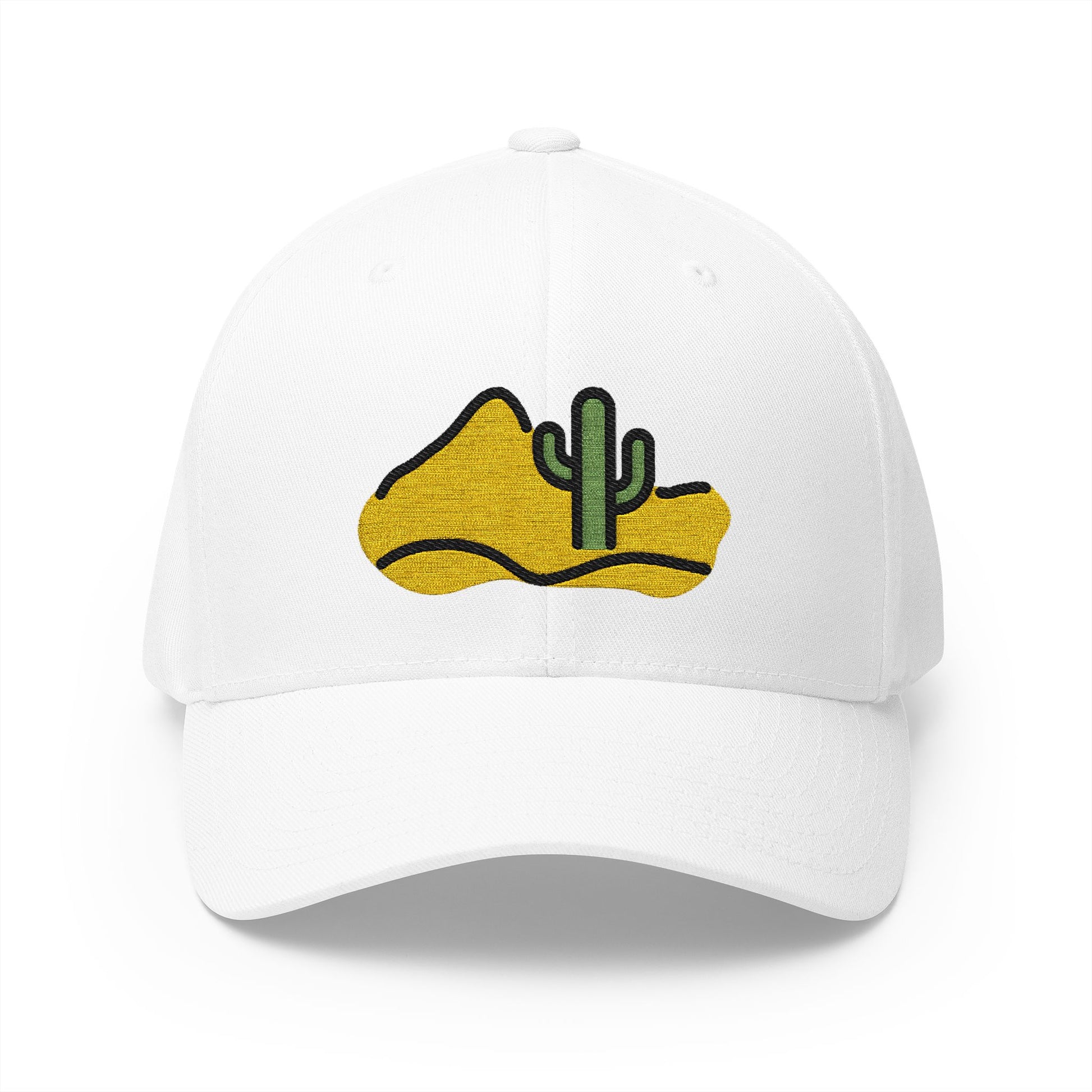 Desert Emoji White Cap – Premium by Capmoji