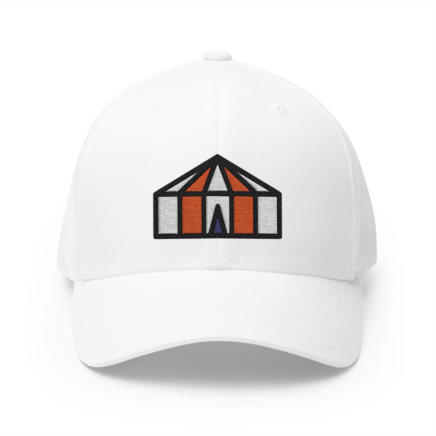 Circus Tent Emoji White Cap – Premium by Capmoji