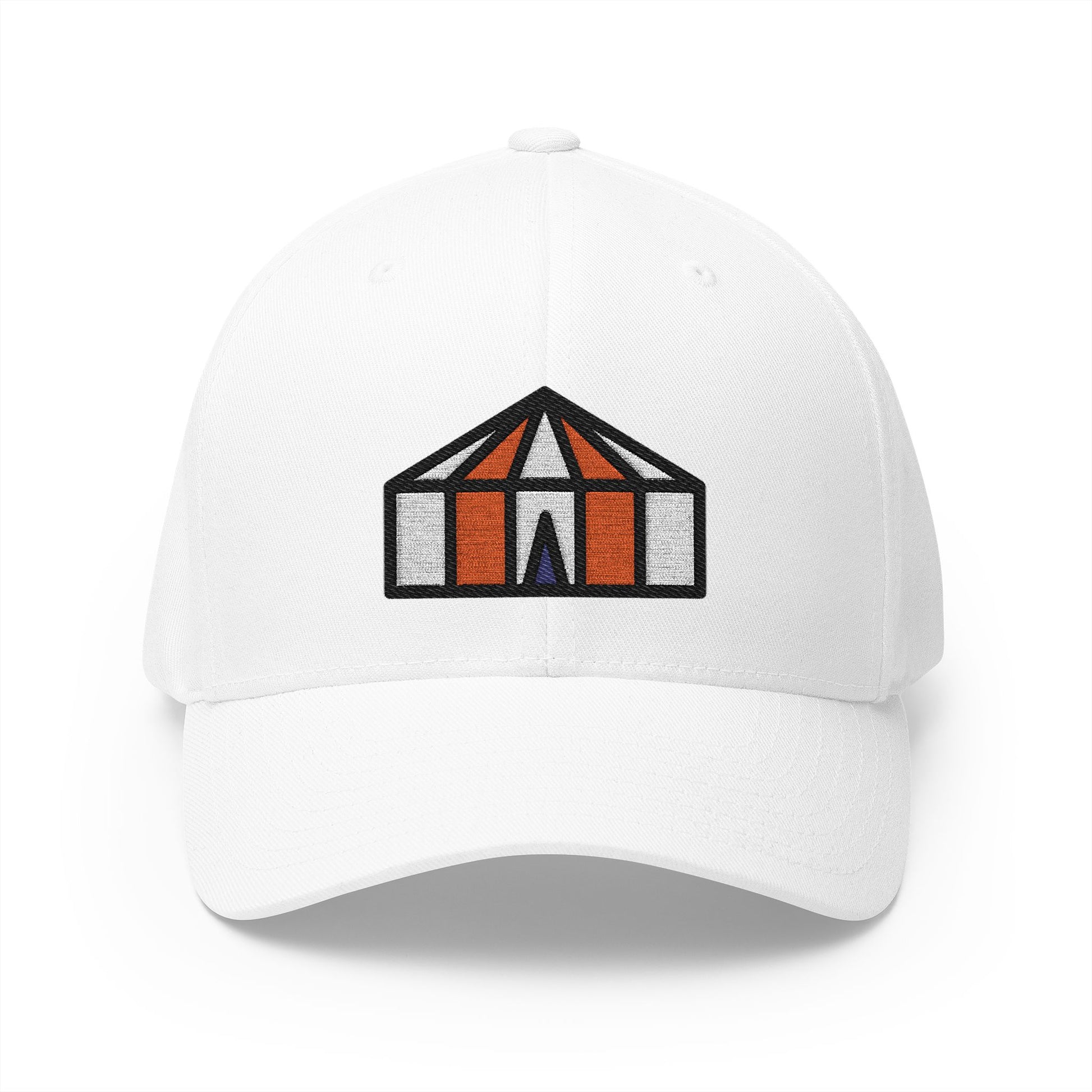 Circus Tent Emoji White Cap – Premium by Capmoji