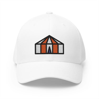Circus Tent Emoji White Cap – Premium by Capmoji
