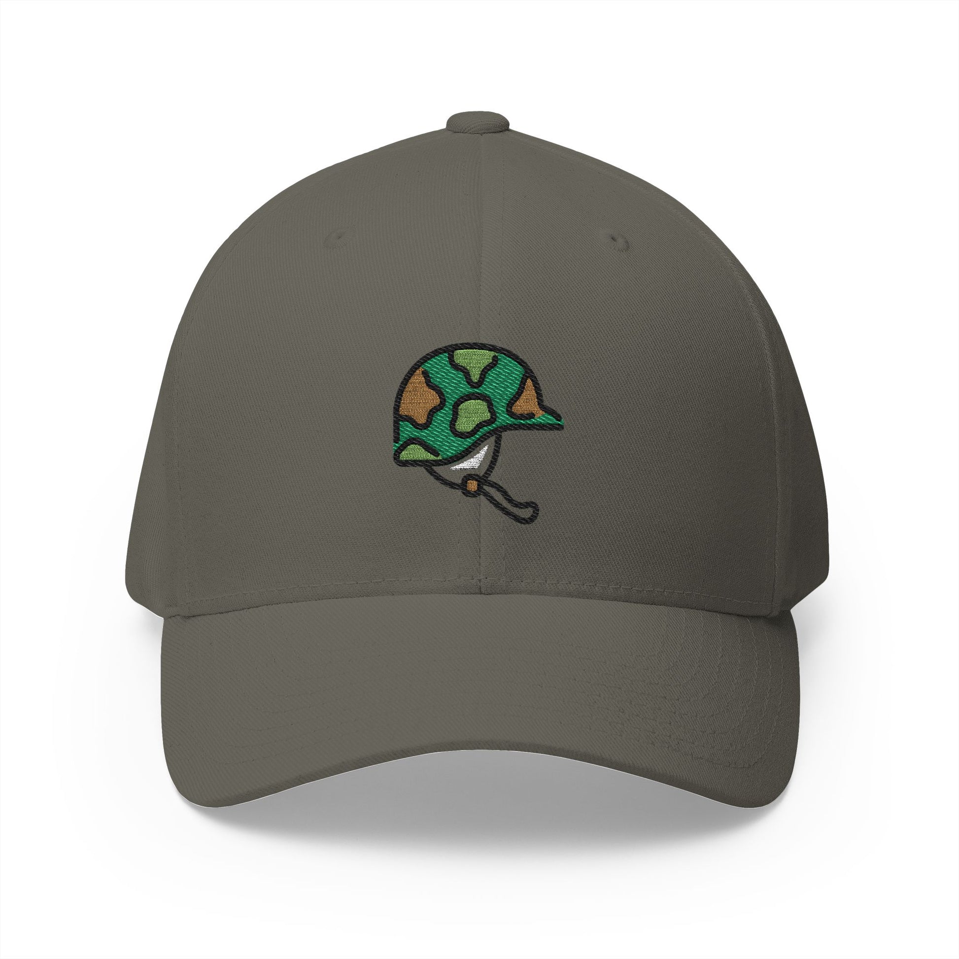 Military Helmet Emoji Olive Cap – Premium by Capmoji