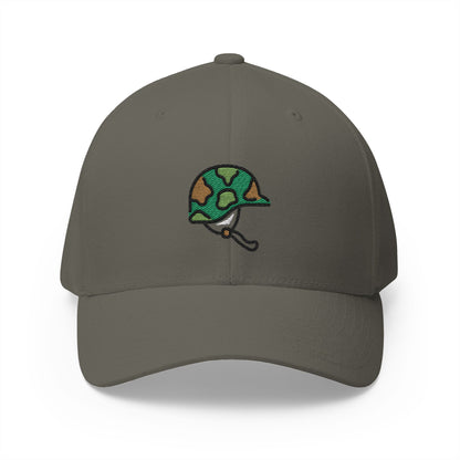 Military Helmet Emoji Olive Cap – Premium by Capmoji