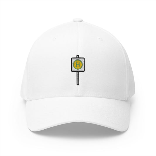 Bus Stop Emoji White Cap – Premium by Capmoji