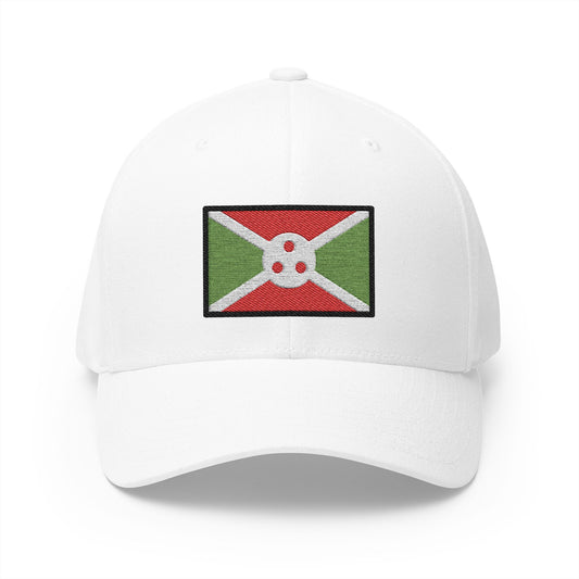 Flag: Burundi Emoji White Cap – Premium by Capmoji
