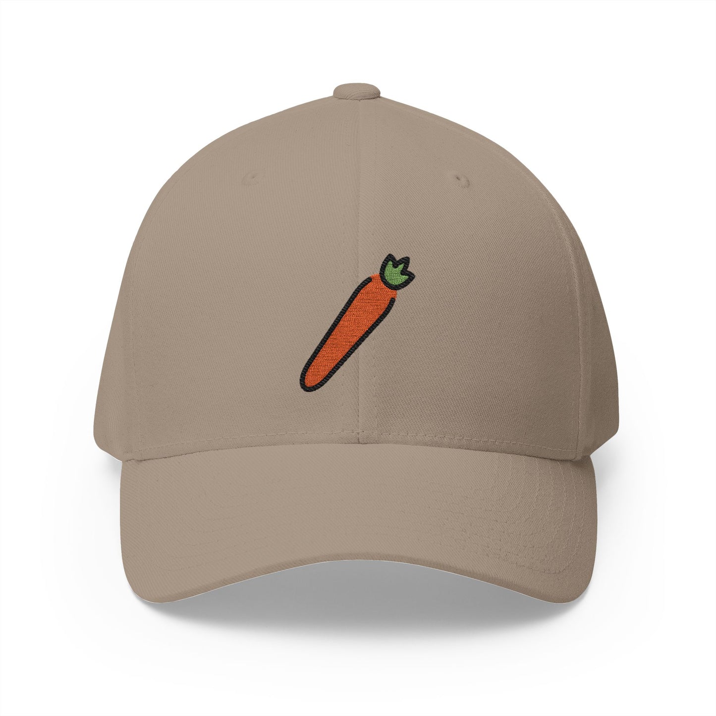 Carrot Emoji Khaki Cap – Premium by Capmoji