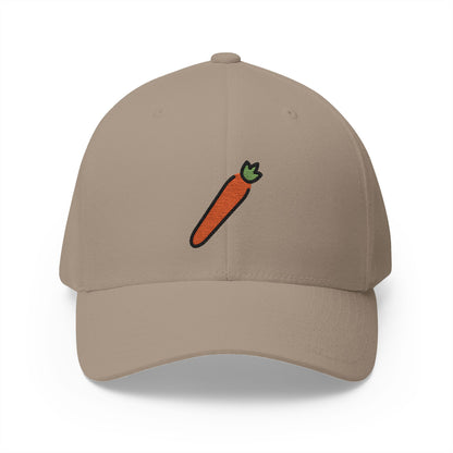 Carrot Emoji Khaki Cap – Premium by Capmoji