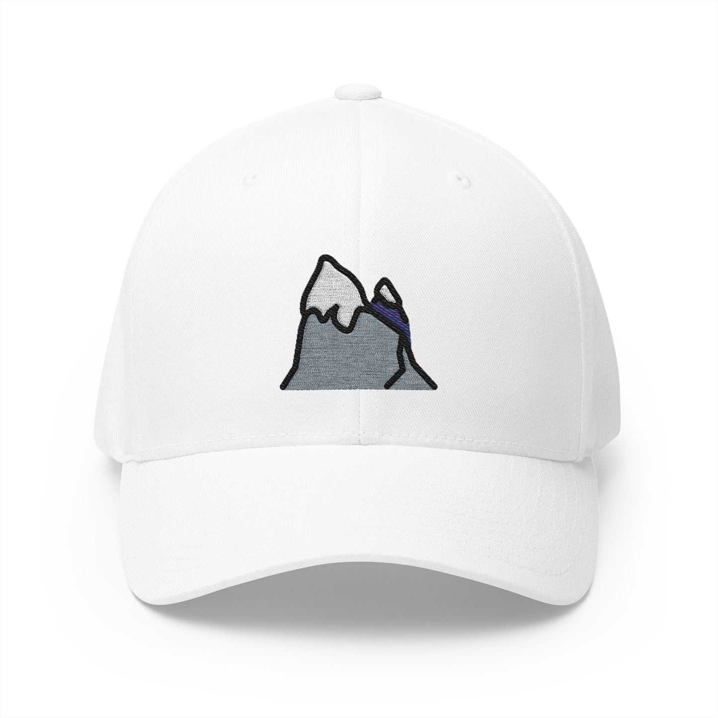 Snow-Capped Mountain Emoji White Cap – Premium by Capmoji