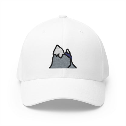 Snow-Capped Mountain Emoji White Cap – Premium by Capmoji