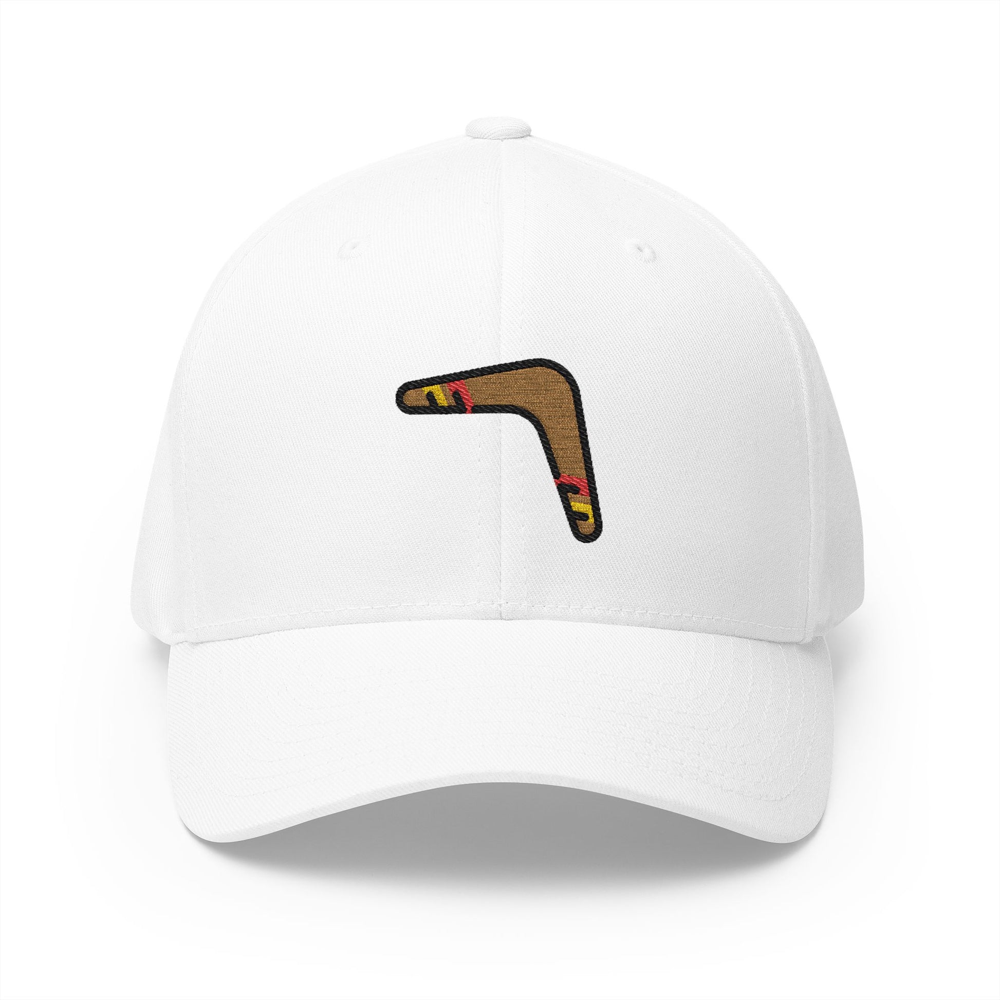 Boomerang Emoji White Cap – Premium by Capmoji