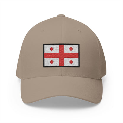 Flag: Georgia Emoji Khaki Cap – Premium by Capmoji