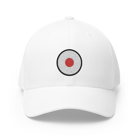 Record Button Emoji White Cap – Premium by Capmoji