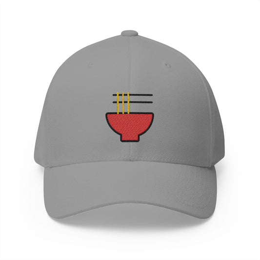 Steaming Bowl Emoji Grey Cap – Premium by Capmoji