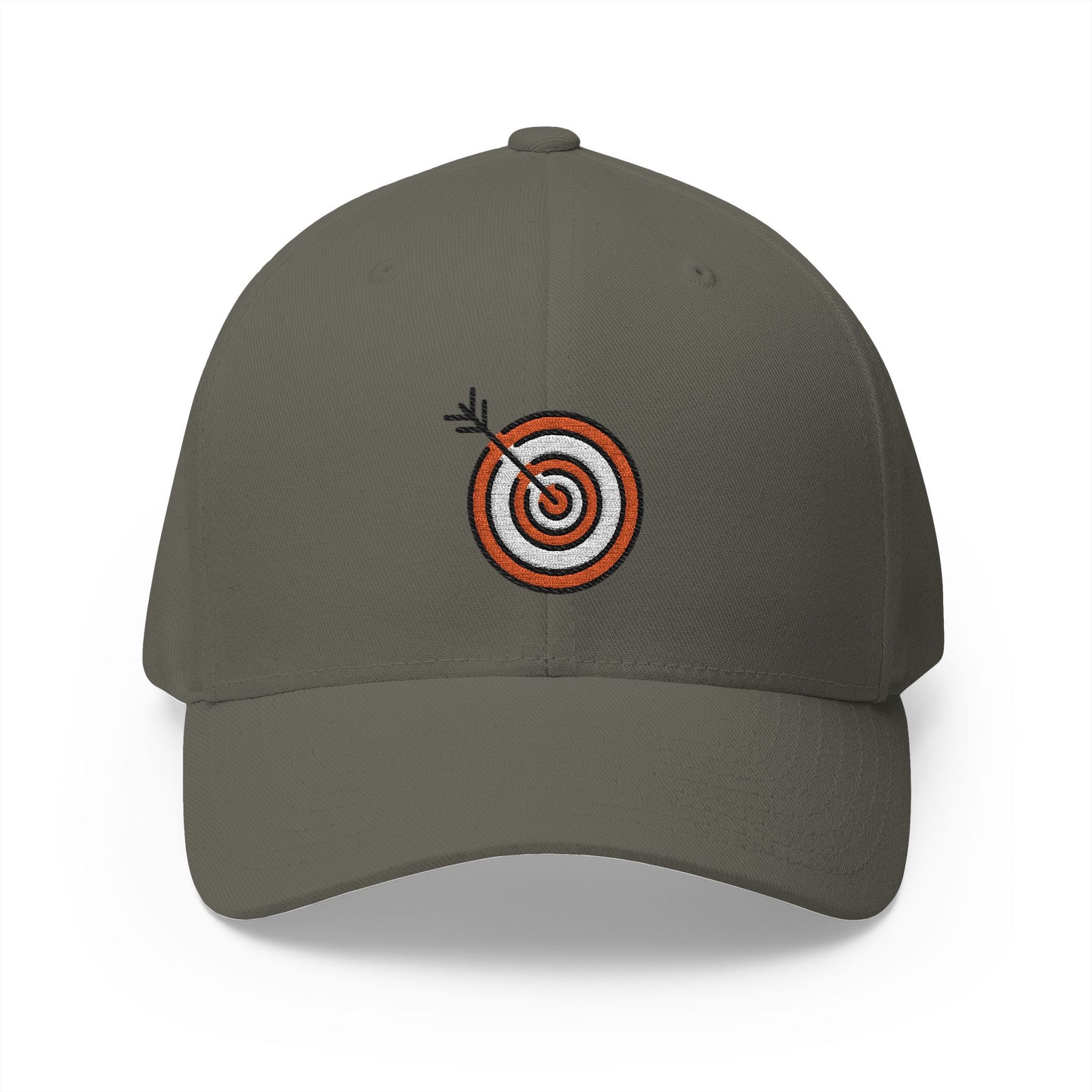 Bullseye Emoji Olive Cap – Premium by Capmoji