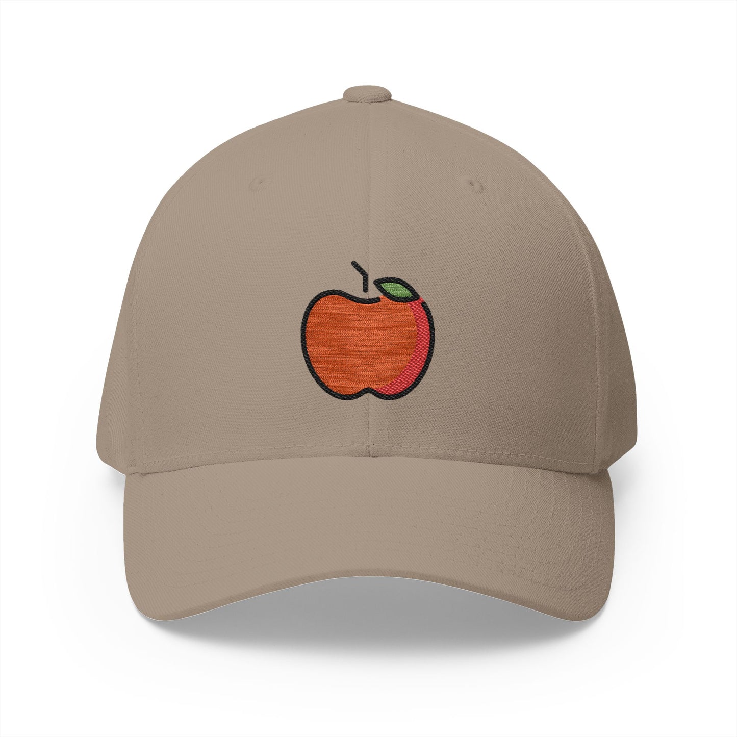 Red Apple Emoji Khaki Cap – Premium by Capmoji