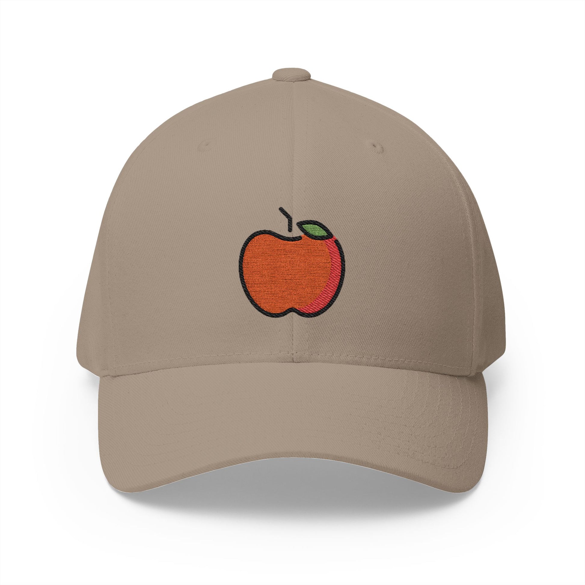 Red Apple Emoji Khaki Cap – Premium by Capmoji