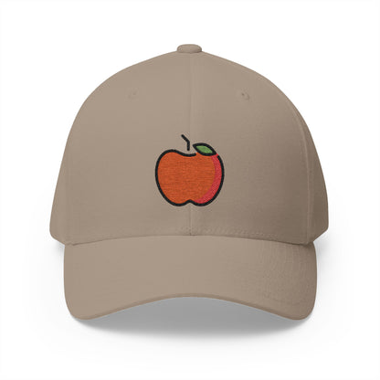 Red Apple Emoji Khaki Cap – Premium by Capmoji