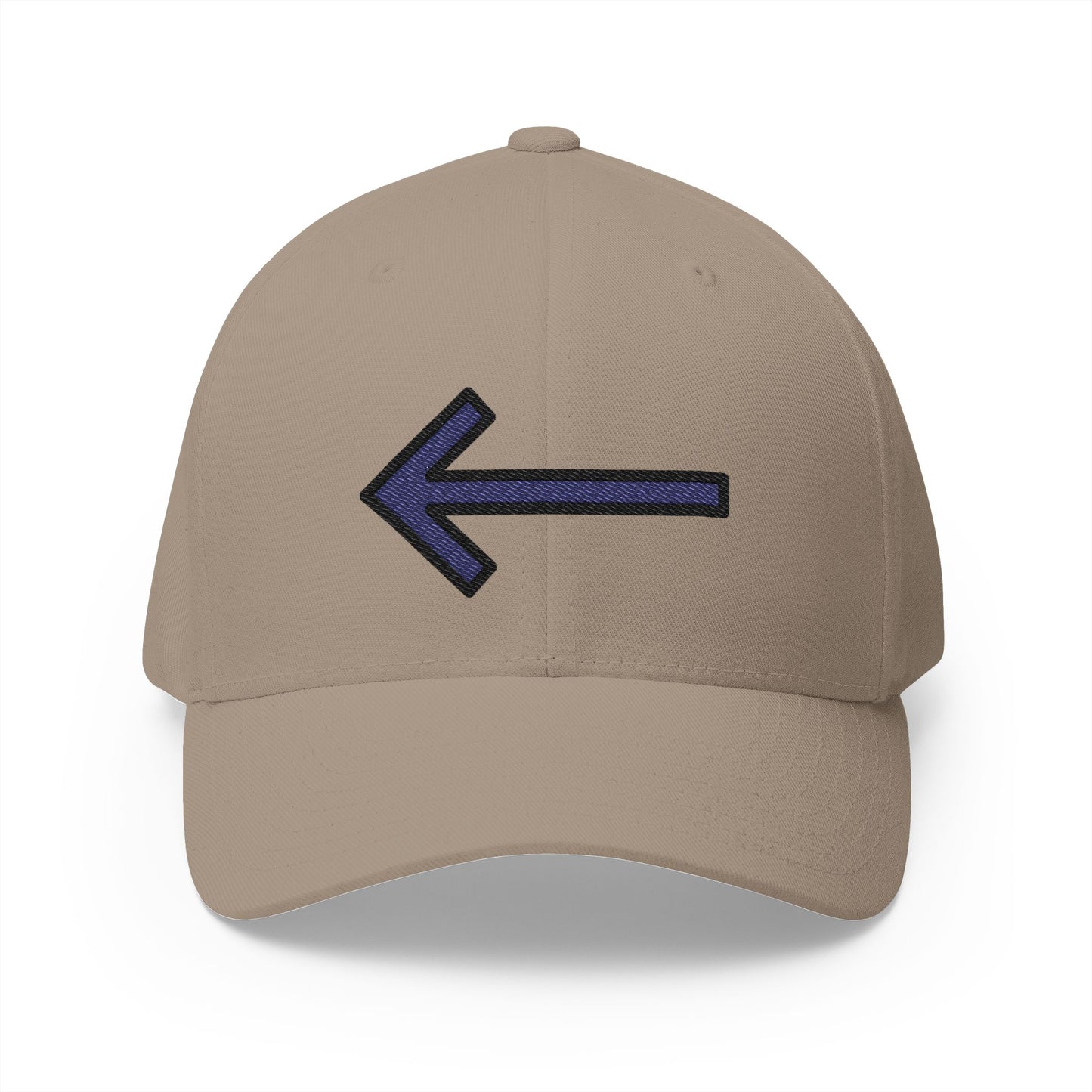 Left Arrow Emoji Khaki Cap – Premium by Capmoji