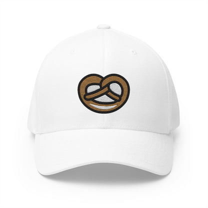 Pretzel Emoji White Cap – Premium by Capmoji
