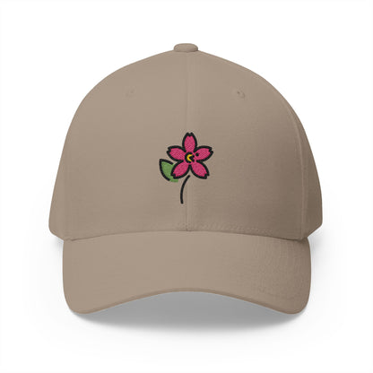 Cherry Blossom Emoji Khaki Cap – Premium by Capmoji